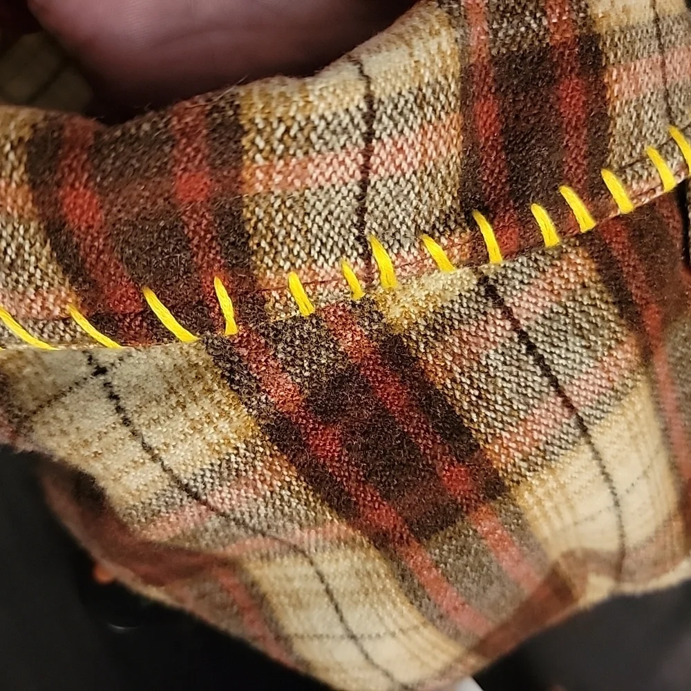 VTG 80s 90s Wool Plaid‎ Double Breast Blazer Preppy Academia  Wax Jeans Y2K SZ M